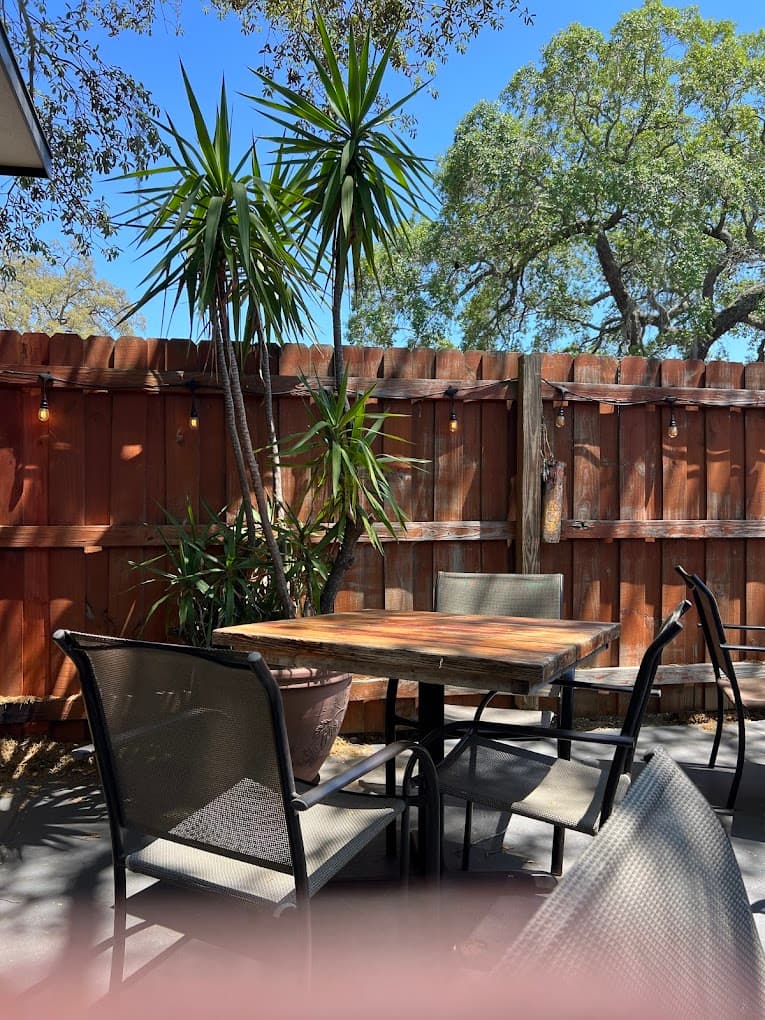 Outdoor patio seating area